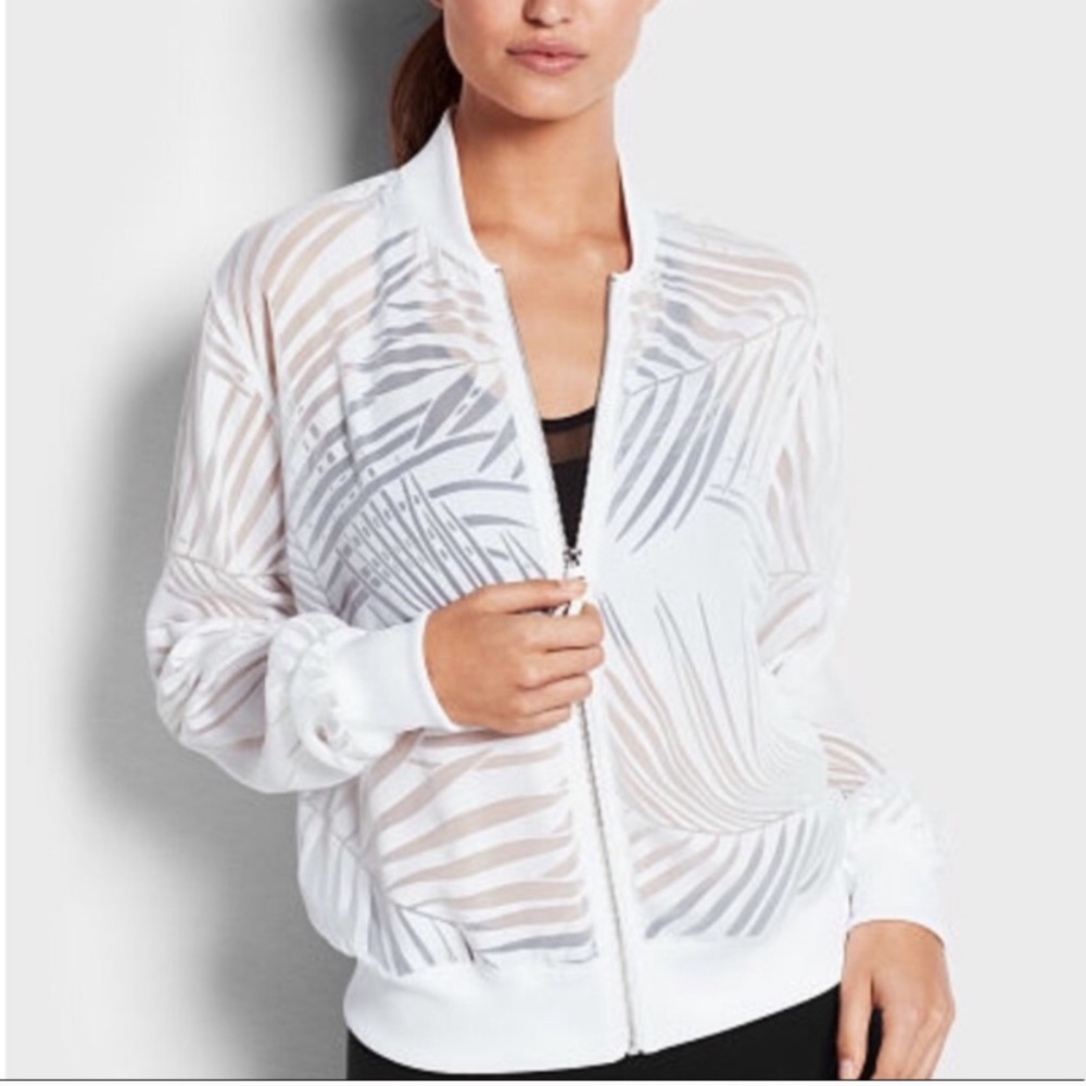 Victoria Secret White Palm Print Jacket